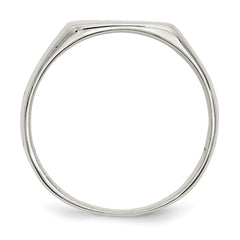 Sterling Silver 11x12mm Closed Back Signet Ring - 3