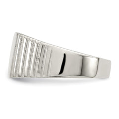 Sterling Silver 10x12mm Open Back Signet Ring - 2