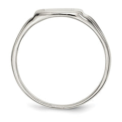 Sterling Silver 11x11mm Open Back Signet Ring - 2