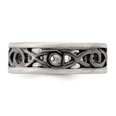 Sterling Silver X&O Design Ring - 2