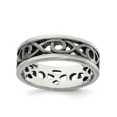 Sterling Silver X&O Design Ring - 2