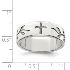 Sterling Silver Cross Design Ring - 2