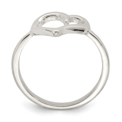 Sterling Silver Polished Heart Ring - 5