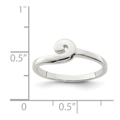 Sterling Silver Polished Swirl Ring - 3