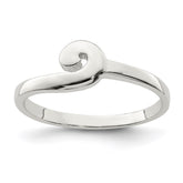 Sterling Silver Polished Swirl Ring - 2