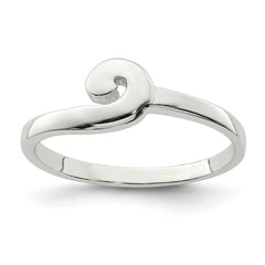 Sterling Silver Polished Swirl Ring - 2