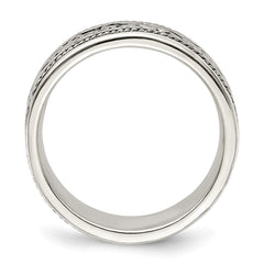 Sterling Silver Antiqued Band - 6