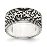 Sterling Silver Antiqued Band - 2