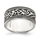 Sterling Silver Antiqued Band