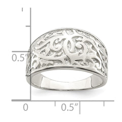 Sterling Silver Swirl Design Ring - 3
