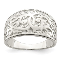 Sterling Silver Swirl Design Ring - 3