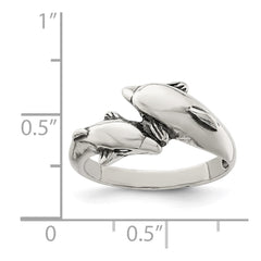 Sterling Silver Dolphin Ring - 3