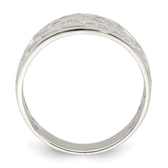 Sterling Silver Rhodium-plated Swirl Ring - 3