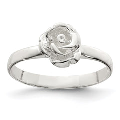 Sterling Silver 8mm Rose Ring - 3