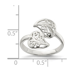 Sterling Silver Polished Filigree Ring - 3