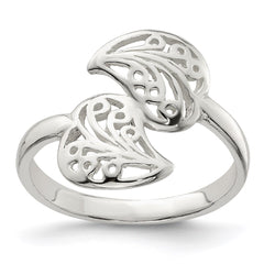 Sterling Silver Polished Filigree Ring - 3
