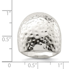 Sterling Silver Textured Dome Ring - 2