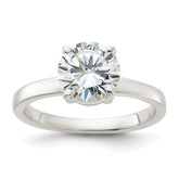 Sterling Silver Polished CZ Ring - 2