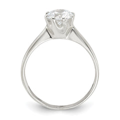 Sterling Silver Polished CZ Ring - 4
