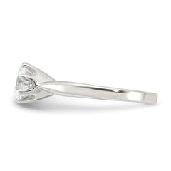 Sterling Silver Polished CZ Ring - 4