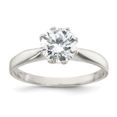 Sterling Silver Polished CZ Ring - 5