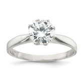 Sterling Silver Polished CZ Ring - 4