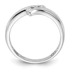 Sterling Silver Rhodium Plated CZ Ring - 15