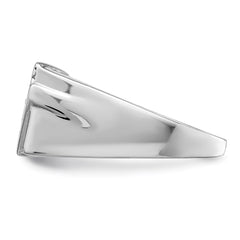 Sterling Silver Rhodium Plated Fancy CZ Ring - 2