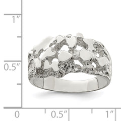 Sterling Silver Men's Nugget Ring - 23