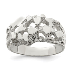 Sterling Silver Men's Nugget Ring - 23