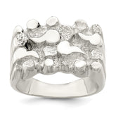 Sterling Silver Woman's Nugget Ring - 5