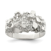 Sterling Silver Men's Nugget Ring - 6
