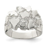Sterling Silver Men's Nugget Ring - 13