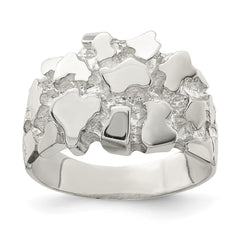 Sterling Silver Men's Nugget Ring - 27