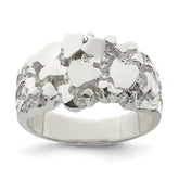 Sterling Silver Men's Nugget Ring - 7