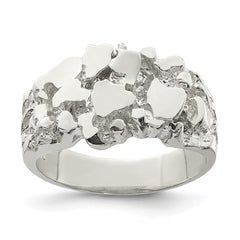 Sterling Silver Men's Nugget Ring - 14