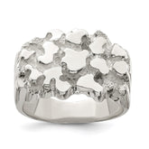 Sterling Silver Men's Nugget Ring - 16