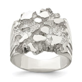 Sterling Silver Men's Nugget Ring - 19