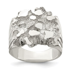 Sterling Silver Men's Nugget Ring - 30