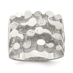 Sterling Silver Men's Nugget Ring - 32