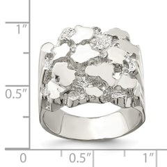 Sterling Silver Men's Nugget Ring - 20