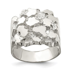 Sterling Silver Men's Nugget Ring - 35