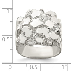 Sterling Silver Men's Nugget Ring - 36