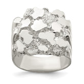 Sterling Silver Men's Nugget Ring - 22