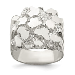 Sterling Silver Men's Nugget Ring - 36