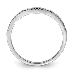 Sterling Silver Rhodium Plated Diamond Wrap Ring - 3