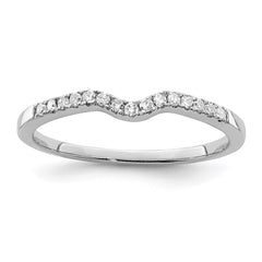 Sterling Silver Rhodium Plated Diamond Wrap Ring - 6