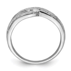 Sterling Silver Rhodium Plated Diamond Ring - 33