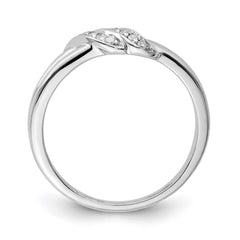 Sterling Silver Rhodium Plated Diamond Ring - 35