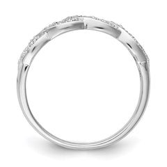 Sterling Silver Rhodium Plated Diamond Ring - 29